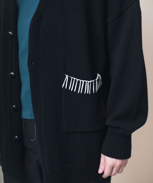 aimoha(アイモハ)の「aimoha menバルーンスリーブカーディガン(カーディガン/ボレロ・メンズ・ブラック/ベージュ・M/L/XL)」の10枚目の写真