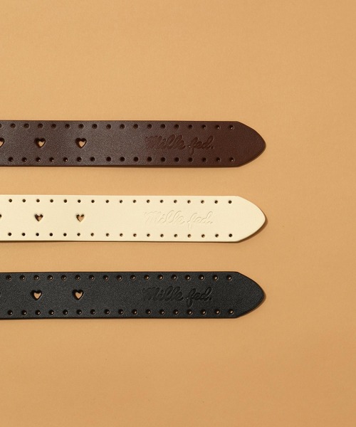 MILKFED.(ミルクフェド)の「HEART BELT(ベルト・レディース・ブラック/ブラウン/オフホワイト・ONE SIZE)」の6枚目の写真