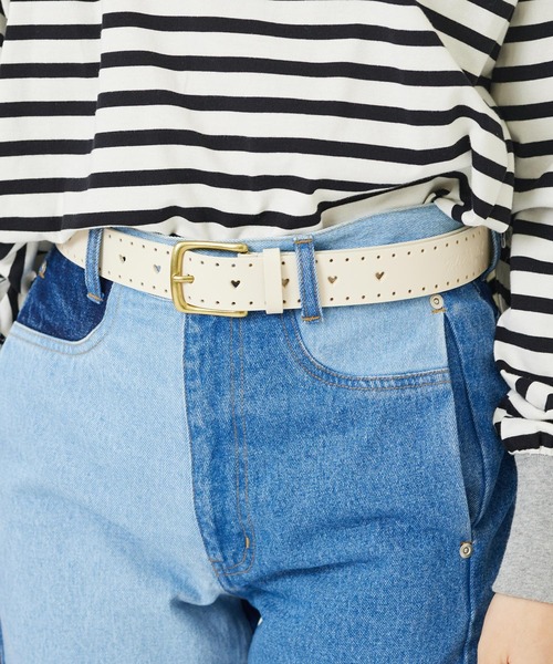 MILKFED.(ミルクフェド)の「HEART BELT(ベルト・レディース・ブラック/ブラウン/オフホワイト・ONE SIZE)」の8枚目の写真