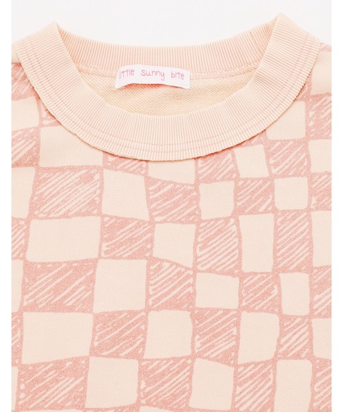 Little sunny bite(リトルサニーバイト)の「【Little sunny bite】Checker sweat top(スウェット・レディース・グリーン/ピンク/ホワイト・MEDIUM/SMALL)」の15枚目の写真