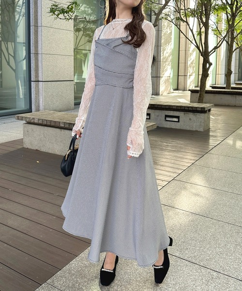 apres jour(アプレジュール)の「2WAYショルダーキャミワンピース【ZOZOTOWN限定アイテム】(ワンピース・レディース・ブラウン系その他/ブラック/ブラック系その他・フリー/X-LARGE)」の10枚目の写真