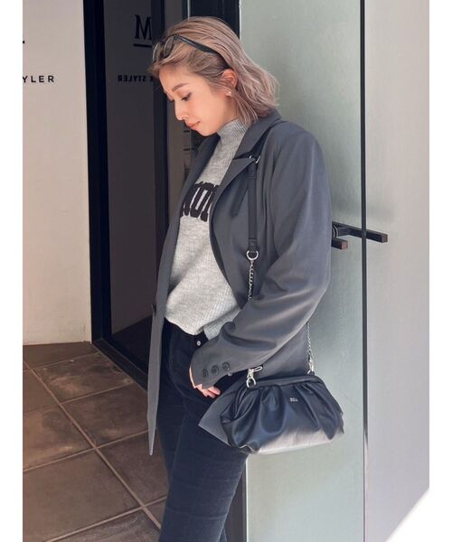 GYDA（ジェイダ）の「タッククラッチ2WAY バッグ（クラッチバッグ・レディース・ブラック/グリーン/オフホワイト・FREE）」の5枚目の写真