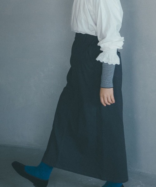 studio CLIP（スタディオクリップ）の「《days》ピケナロースカート（スカート・レディース・スモーク/オフホワイト/ブラック・MEDIUM/LARGE）」の3枚目の写真