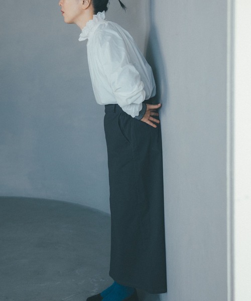 studio CLIP（スタディオクリップ）の「《days》ピケナロースカート（スカート・レディース・スモーク/オフホワイト/ブラック・MEDIUM/LARGE）」の4枚目の写真