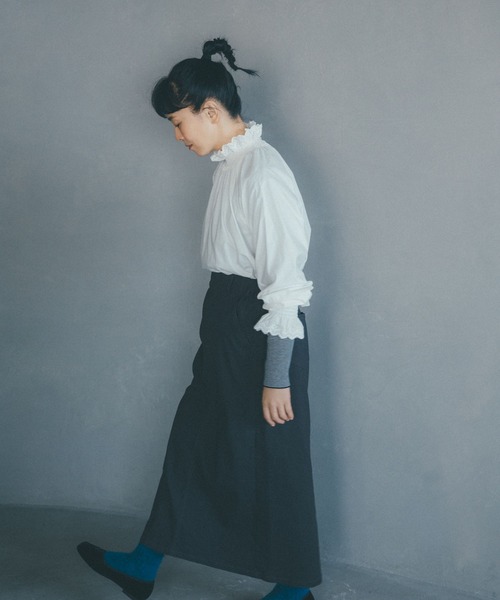 studio CLIP（スタディオクリップ）の「《days》ピケナロースカート（スカート・レディース・スモーク/オフホワイト/ブラック・MEDIUM/LARGE）」の5枚目の写真