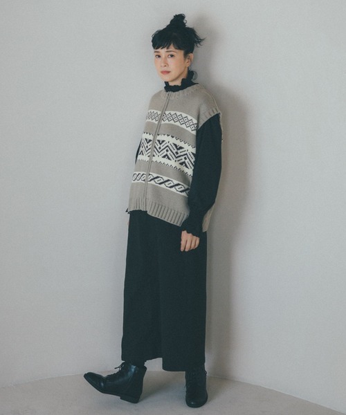 studio CLIP（スタディオクリップ）の「《days》ピケナロースカート（スカート・レディース・スモーク/オフホワイト/ブラック・MEDIUM/LARGE）」の8枚目の写真