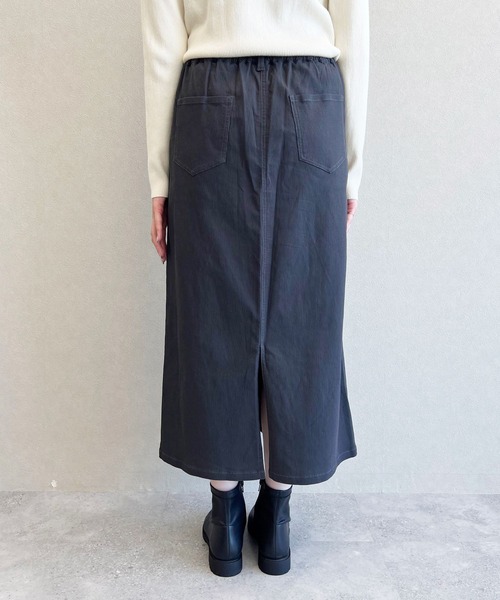 studio CLIP（スタディオクリップ）の「《days》ピケナロースカート（スカート・レディース・スモーク/オフホワイト/ブラック・MEDIUM/LARGE）」の13枚目の写真