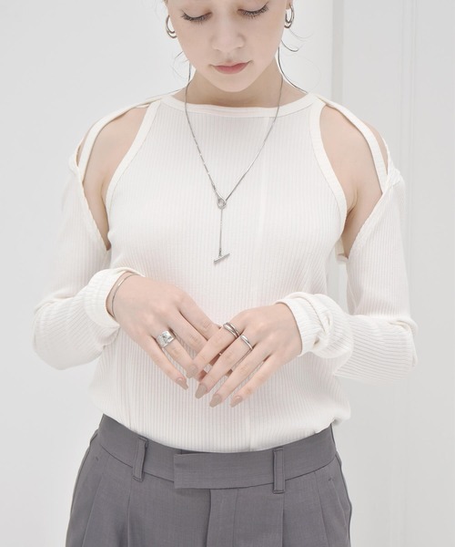LHME(エルエイチエムイー)の「【WEB限定】”Aqua”フィンガーリング/サージカルステンレス(金属アレルギー対応)【LHME / エルエイチエムイー】(リング・レディース・シルバー/ゴールド・ONE SIZE)」の22枚目の写真