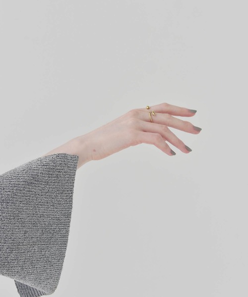 LHME(エルエイチエムイー)の「【WEB限定】”Aqua”フィンガーリング/サージカルステンレス(金属アレルギー対応)【LHME / エルエイチエムイー】(リング・レディース・シルバー/ゴールド・ONE SIZE)」の8枚目の写真