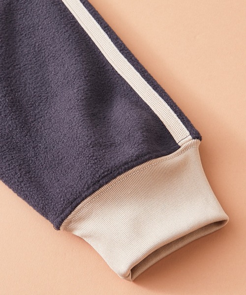 SHISKY（シスキー）の「SHISKY / シスキー ビッグシルエット マイクロフリース サイドライン ワンポイント 刺繍 ロゴ ハーフジップ スウェット トレーナー キッズ（スウェット・キッズ・パープル/ネイビー/チャコール/ライトグレー/ブラック/オレンジ・120/140/160/150/130/110）」の9枚目の写真