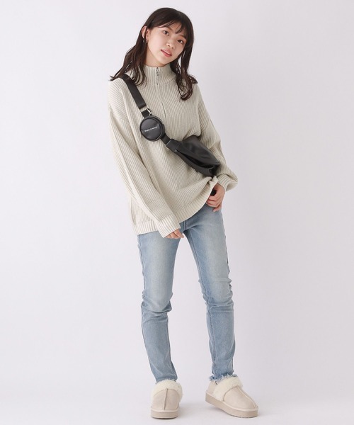 repipi armario（レピピ アルマリオ）の「ハーフZIPルーズニット（ニット/セーター・キッズ・ブラック/グレー系その他/アイボリー・LARGE/SMALL/MEDIUM）」の20枚目の写真