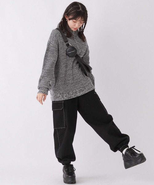 repipi armario（レピピ アルマリオ）の「ハーフZIPルーズニット（ニット/セーター・キッズ・ブラック/グレー系その他/アイボリー・LARGE/SMALL/MEDIUM）」の8枚目の写真