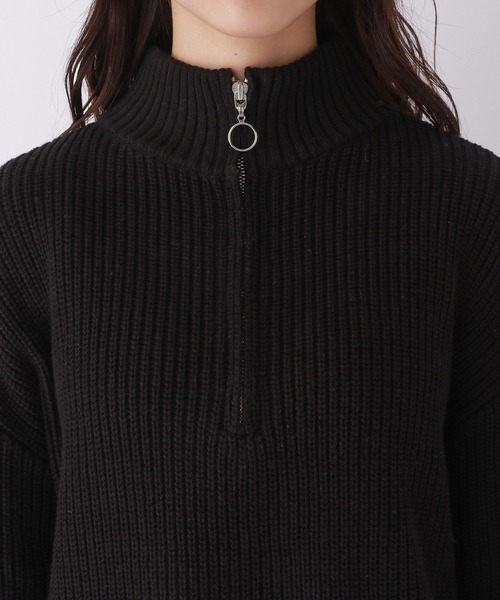 repipi armario（レピピ アルマリオ）の「ハーフZIPルーズニット（ニット/セーター・キッズ・ブラック/グレー系その他/アイボリー・LARGE/SMALL/MEDIUM）」の12枚目の写真