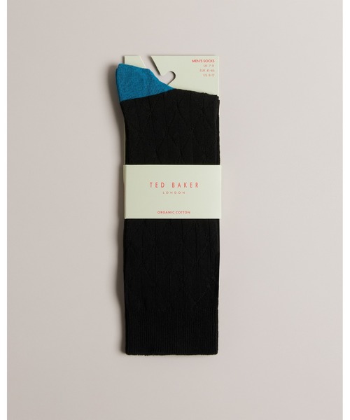 Ted Baker（テッドベーカー）の「SWELTER メンズ ソックス(ジオメトリック)（ソックス/靴下・メンズ・パープル/ブラック・O/S）」の2枚目の写真