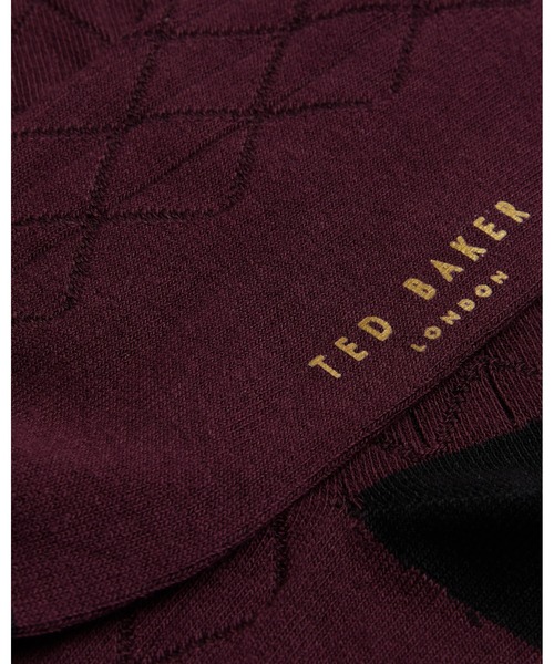 Ted Baker（テッドベーカー）の「SWELTER メンズ ソックス(ジオメトリック)（ソックス/靴下・メンズ・パープル/ブラック・O/S）」の3枚目の写真