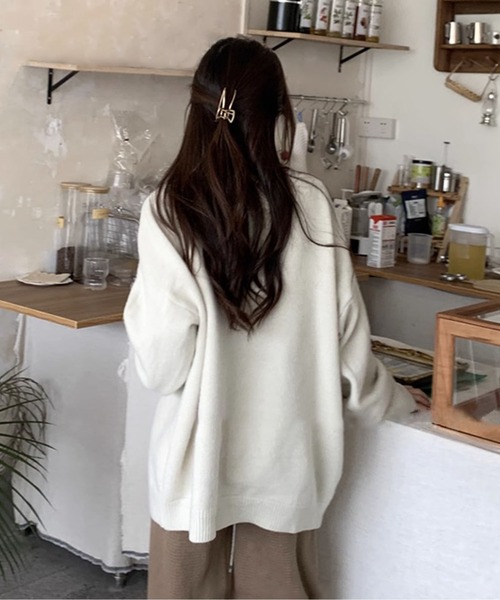MAISON DE THERESE(メゾン ド テレーズ)の「ノーカラーボタン付きカーディガン(カーディガン/ボレロ・レディース・カーキ/ネイビー/グレー/アイボリー・FREE)」の11枚目の写真