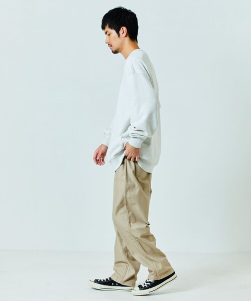 FREAK'S STORE（フリークスストア）の「FREAK’S STORE/フリークスストア 15oz HEAVY WEIGHT CREW NECK SWT/15オンス ヘビーウェイト クルーネックスウェット/リラックスフィット/USAコットン（スウェット・メンズ・チャコールグレー/ベージュ/ライトグレー/グレー/グリーン/ブラック・SMALL/MEDIUM/LARGE）」の8枚目の写真