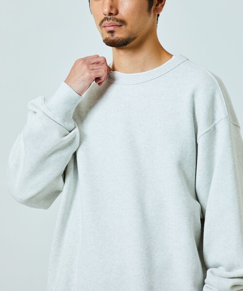 FREAK'S STORE（フリークスストア）の「FREAK’S STORE/フリークスストア 15oz HEAVY WEIGHT CREW NECK SWT/15オンス ヘビーウェイト クルーネックスウェット/リラックスフィット/USAコットン（スウェット・メンズ・チャコールグレー/ベージュ/ライトグレー/グレー/グリーン/ブラック・SMALL/MEDIUM/LARGE）」の13枚目の写真