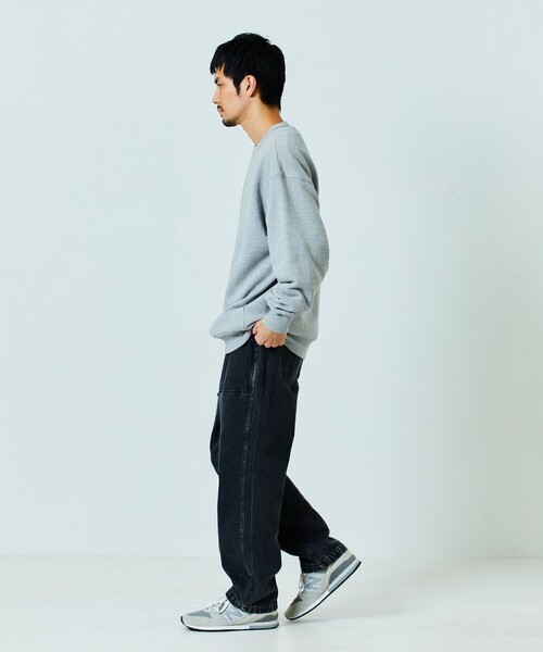 FREAK'S STORE（フリークスストア）の「FREAK’S STORE/フリークスストア 15oz HEAVY WEIGHT CREW NECK SWT/15オンス ヘビーウェイト クルーネックスウェット/リラックスフィット/USAコットン（スウェット・メンズ・チャコールグレー/ベージュ/ライトグレー/グレー/グリーン/ブラック・SMALL/MEDIUM/LARGE）」の18枚目の写真