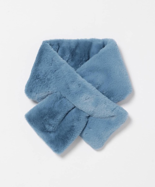 SMELLY（スメリー）の「エコファーティペット（マフラー・レディース・ベージュ/ブルー・-）」の20枚目の写真