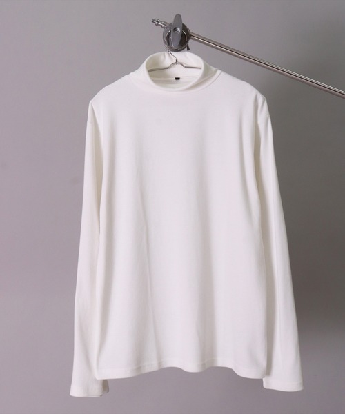 BAYBLO(ベイブロ)の「(MI)【ユニセックス】ブラッシュド スムース タートルネック 長袖 Tシャツ(Tシャツ/カットソー・メンズ・オフホワイト/チャコールグレー×ブラック/杢グレー/ブラック・LARGE/MEDIUM/X-LARGE)」の18枚目の写真