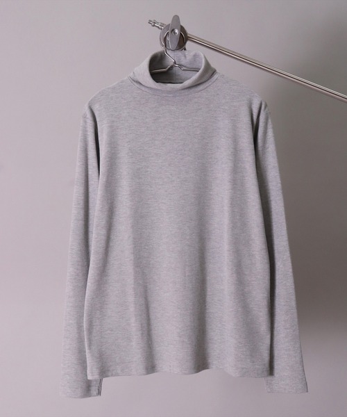 BAYBLO(ベイブロ)の「(MI)【ユニセックス】ブラッシュド スムース タートルネック 長袖 Tシャツ(Tシャツ/カットソー・メンズ・オフホワイト/チャコールグレー×ブラック/杢グレー/ブラック・LARGE/MEDIUM/X-LARGE)」の16枚目の写真