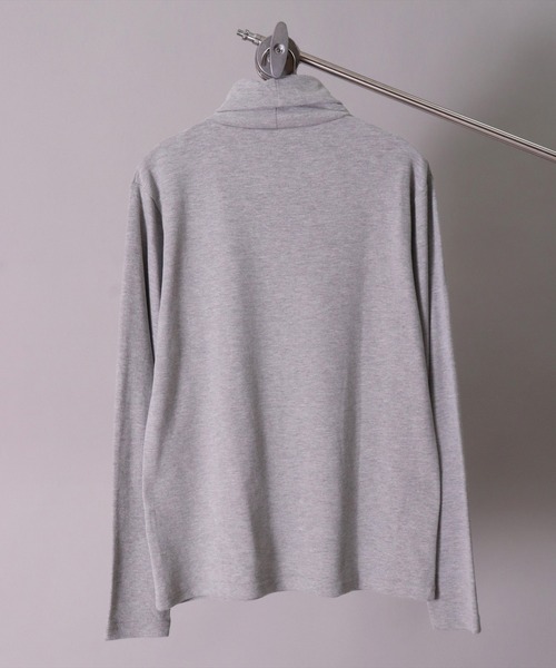 BAYBLO(ベイブロ)の「(MI)【ユニセックス】ブラッシュド スムース タートルネック 長袖 Tシャツ(Tシャツ/カットソー・メンズ・オフホワイト/チャコールグレー×ブラック/杢グレー/ブラック・LARGE/MEDIUM/X-LARGE)」の15枚目の写真