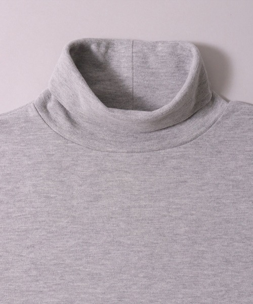 BAYBLO(ベイブロ)の「(MI)【ユニセックス】ブラッシュド スムース タートルネック 長袖 Tシャツ(Tシャツ/カットソー・メンズ・オフホワイト/チャコールグレー×ブラック/杢グレー/ブラック・LARGE/MEDIUM/X-LARGE)」の13枚目の写真