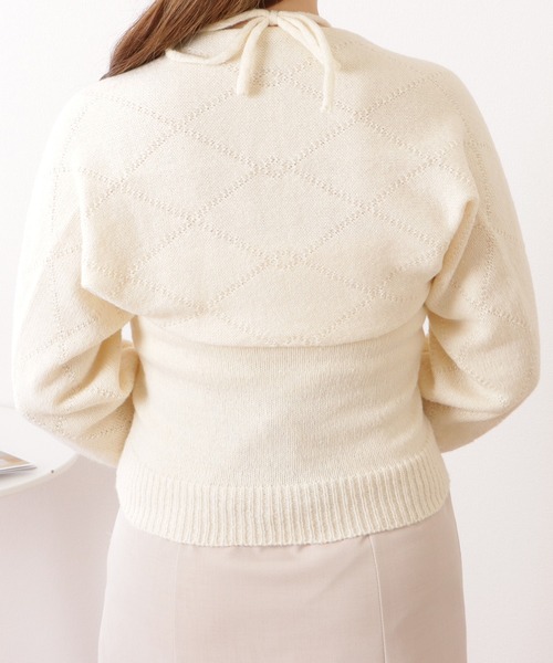 Lace Ladies（レースレディース）の「ニットキャミ×ボレロトップスセットアップ（アンサンブル・レディース・ブルー/ブラック/ホワイト・FREE）」の10枚目の写真