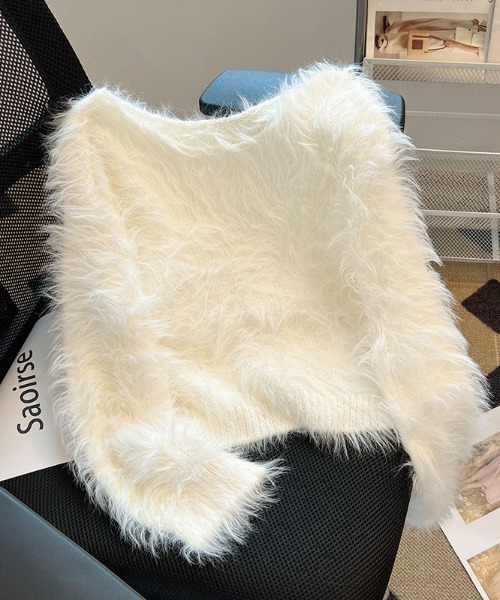 セール】ふわふわ 暖かい ニットトップス 長袖（ニット/セーター