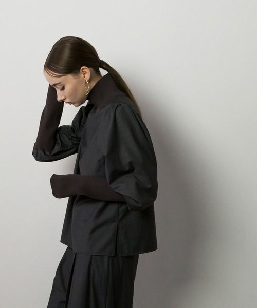 ブラウス シャツ サキソニードッキングリブトップス レディース Limue｜サキソニードッキングリブトップス | Rakuten Fashion