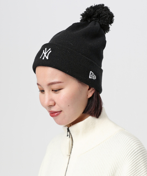 NEW ERA（ニューエラ）の「【NEW ERA / ニューエラ】別注Pom-Pon Knit Cap NY（ニットキャップ/ビーニー・レディース・ブラック・FREE）」の5枚目の写真