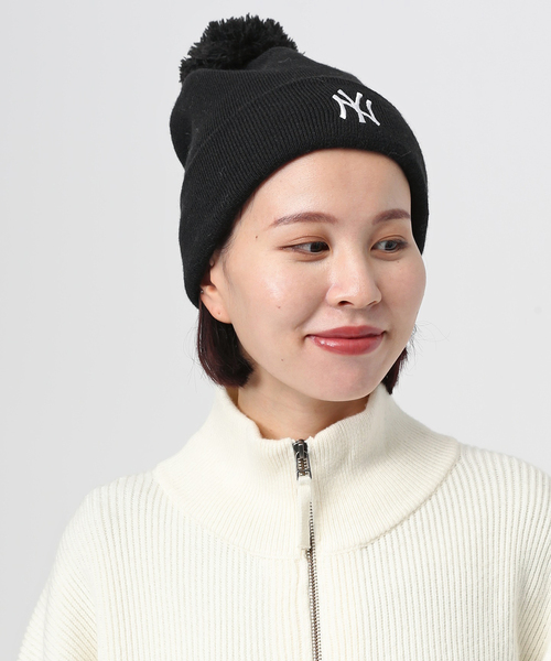 NEW ERA（ニューエラ）の「【NEW ERA / ニューエラ】別注Pom-Pon Knit Cap NY（ニットキャップ/ビーニー・レディース・ブラック・FREE）」の6枚目の写真