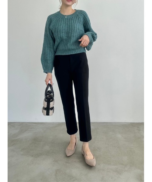 DAIS-Y（デイジー）の「ボリュームスリーブローゲージニット（ニット/セーター・レディース・ブルーグリーン/ピンク/グレー・FREE）」の21枚目の写真