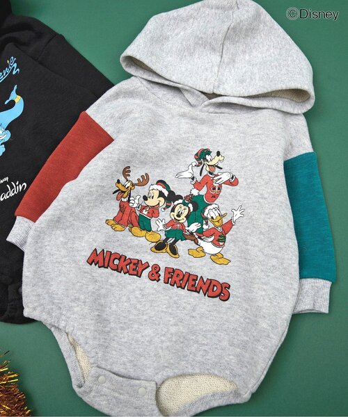 Disney(ディズニー)の「ディズニーキャラクター ボディオール(ロンパース・キッズ・ブラック/レインボー・80/70)」の1枚目の写真