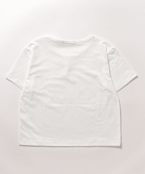 NO WAY（ノーウェイ）の「【Bz】 [IZU] ショート丈キーネックTシャツ（Tシャツ/カットソー・レディース・ブラック/ピンク/ホワイト・FREE）」の4枚目の写真