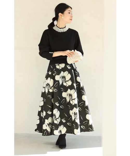 cawaii（カワイイ）の「（黒）デコレーションパールネックのきれいめニットプルオーバートップス（ニット/セーター・レディース・ブラック・FREE）」の10枚目の写真