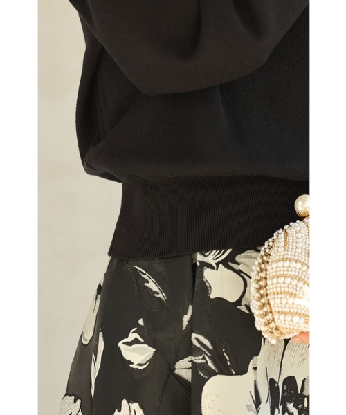 cawaii（カワイイ）の「（黒）デコレーションパールネックのきれいめニットプルオーバートップス（ニット/セーター・レディース・ブラック・FREE）」の15枚目の写真