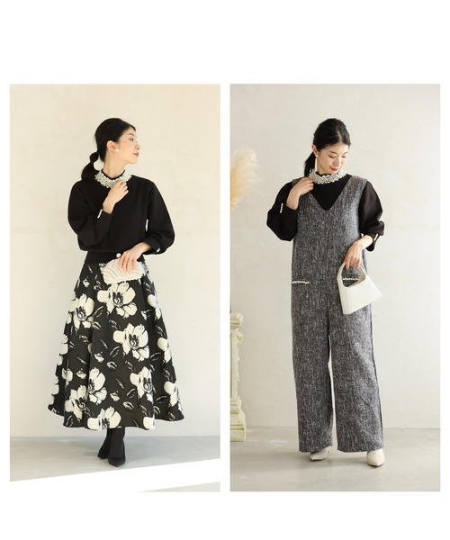 cawaii（カワイイ）の「（黒）デコレーションパールネックのきれいめニットプルオーバートップス（ニット/セーター・レディース・ブラック・FREE）」の21枚目の写真