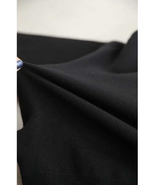 cawaii（カワイイ）の「（黒）デコレーションパールネックのきれいめニットプルオーバートップス（ニット/セーター・レディース・ブラック・FREE）」の2枚目の写真