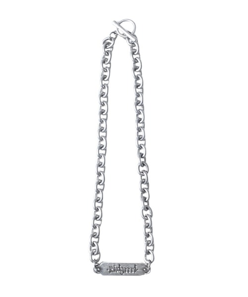 X-girl（エックスガール）の「GOTHIC LOGO PLATE NECKLACE（ネックレス・レディース・シルバー・ONE SIZE）」の2枚目の写真