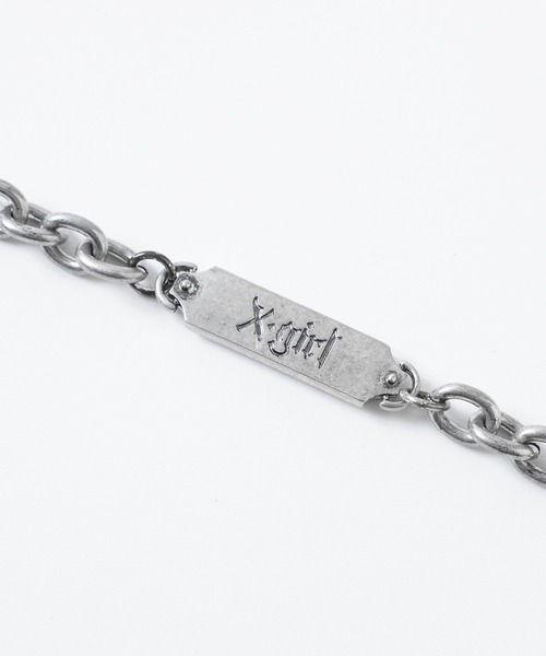 X-girl（エックスガール）の「GOTHIC LOGO PLATE NECKLACE（ネックレス・レディース・シルバー・ONE SIZE）」の6枚目の写真