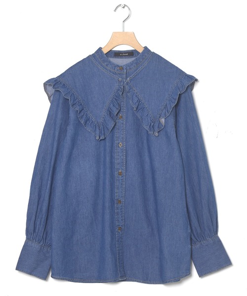 w closet（ダブルクローゼット）の「【SETアイテム】フリル衿付きシャツ（シャツ/ブラウス・レディース・ブルー・FREE）」の20枚目の写真