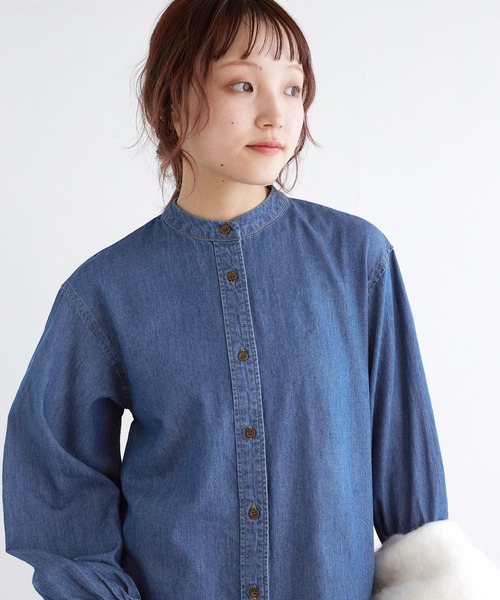 w closet（ダブルクローゼット）の「【SETアイテム】フリル衿付きシャツ（シャツ/ブラウス・レディース・ブルー・FREE）」の15枚目の写真