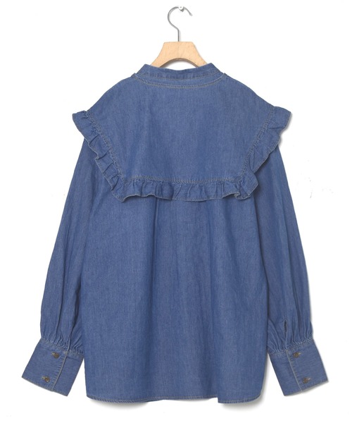 w closet（ダブルクローゼット）の「【SETアイテム】フリル衿付きシャツ（シャツ/ブラウス・レディース・ブルー・FREE）」の16枚目の写真