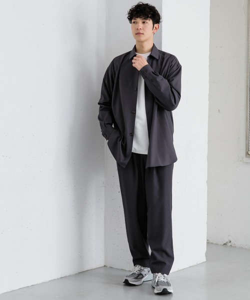 SENSE OF PLACE by URBAN RESEARCH（センスオブプレイスバイアーバンリサーチ）の「『ユニセックス』『イージーケア』カラールーズシャツ（シャツ/ブラウス・メンズ・ライトグレー/ベージュ/その他1/その他2/その他3/グレー/チャコールグレー・MEDIUM/LARGE）」の10枚目の写真