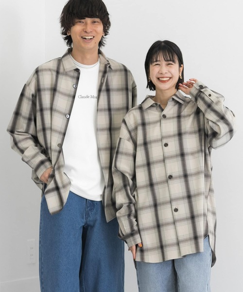 SENSE OF PLACE by URBAN RESEARCH（センスオブプレイスバイアーバンリサーチ）の「『ユニセックス』『イージーケア』カラールーズシャツ（シャツ/ブラウス・メンズ・ライトグレー/ベージュ/その他1/その他2/その他3/グレー/チャコールグレー・MEDIUM/LARGE）」の21枚目の写真
