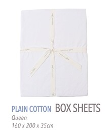 プレーンコットン ボックスシーツ（ダブル） セール】プレーンコットン ボックスシーツ（ダブル）（寝具