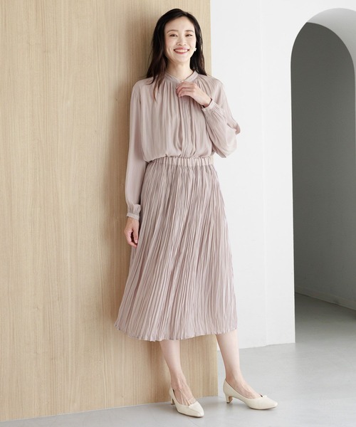 Elura（エルーラ）の「セレモニ－&お祝いプリーツスカート／988746（スカート・レディース・ピンクベージュ/ネイビー・LARGE/MEDIUM）」の9枚目の写真