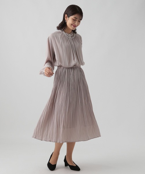 Elura（エルーラ）の「セレモニ－&お祝いプリーツスカート／988746（スカート・レディース・ピンクベージュ/ネイビー・LARGE/MEDIUM）」の11枚目の写真